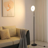 Adjustable Minimalist White Disc LED Floor Lamp Image - 6