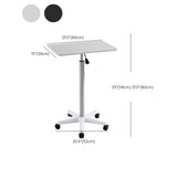 Adjustable Mobile Black Wood Casters Standing Desk #size