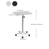 Adjustable Mobile Black Wood Casters Standing Desk Image - 12