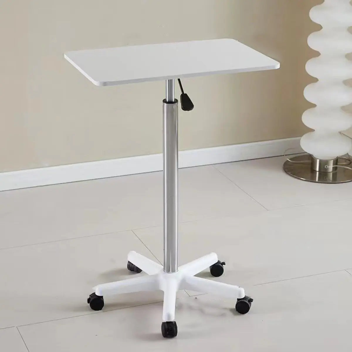 Adjustable Mobile Black Wood Casters Standing Desk Image - 3