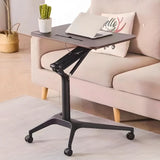 Adjustable Mobile Wood Casters Small Standing Desk Image - 1