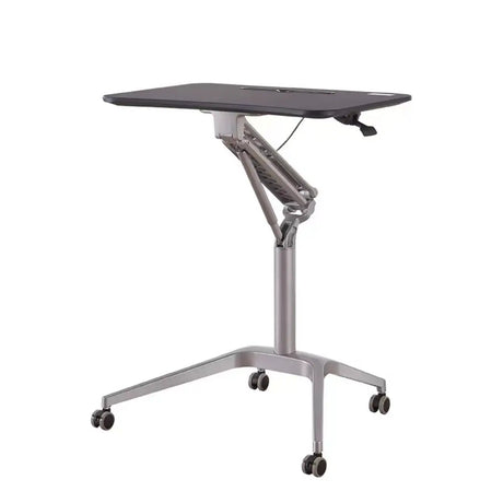 Adjustable Mobile Wood Casters Small Standing Desk Image - 2