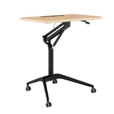 Adjustable Mobile Wood Casters Small Standing Desk Image - 4