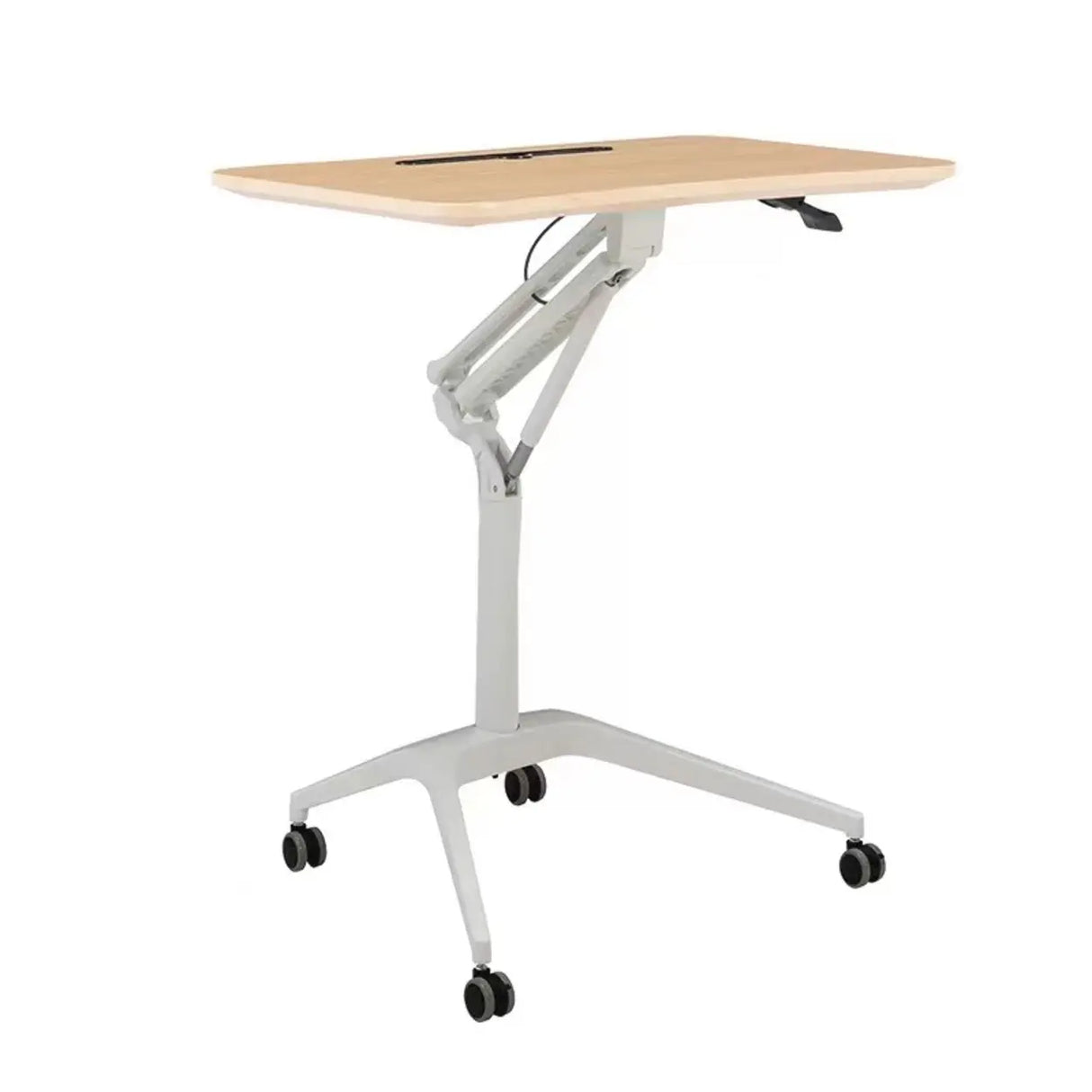 Adjustable Mobile Wood Casters Small Standing Desk Image - 9