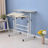 Adjustable Mobile Wood Top Casters T-Base Standing Desk Image - 11