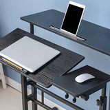 Adjustable Mobile Wood Top Casters T-Base Standing Desk Image - 4