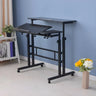 Adjustable Mobile Wood Top Casters T-Base Standing Desk Image - 7