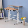 Adjustable Mobile Wood Top Casters T-Base Standing Desk Image - 9