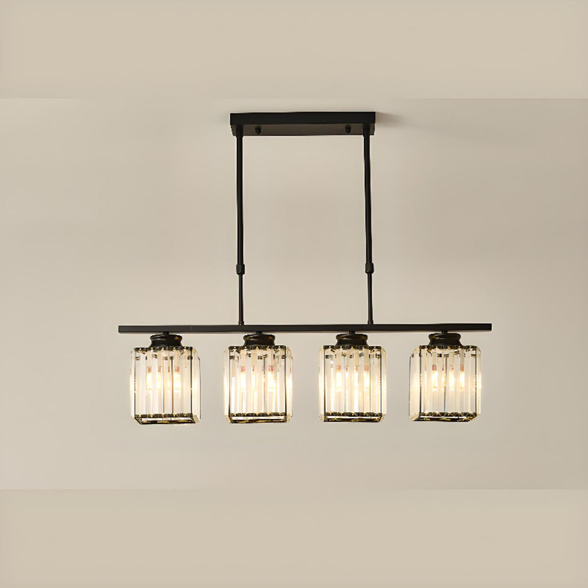 Adjustable Modern 6-Light Cylinder Island Pendant Light Image - 12