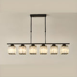 Adjustable Modern 6-Light Cylinder Island Pendant Light Image - 15