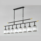 Adjustable Modern 6-Light Cylinder Island Pendant Light Image - 17