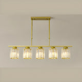 Adjustable Modern 6-Light Cylinder Island Pendant Light Image - 22