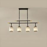 Adjustable Modern 6-Light Cylinder Island Pendant Light Image - 32