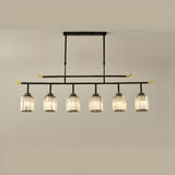 Adjustable Modern 6-Light Cylinder Island Pendant Light Image - 34