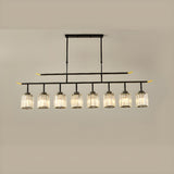 Adjustable Modern 6-Light Cylinder Island Pendant Light Image - 35