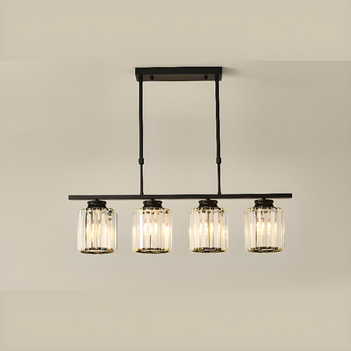 Adjustable Modern 6-Light Cylinder Island Pendant Light Image - 4