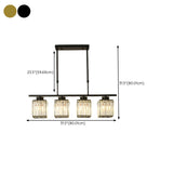 Adjustable Modern 6-Light Cylinder Island Pendant Light Image - 40