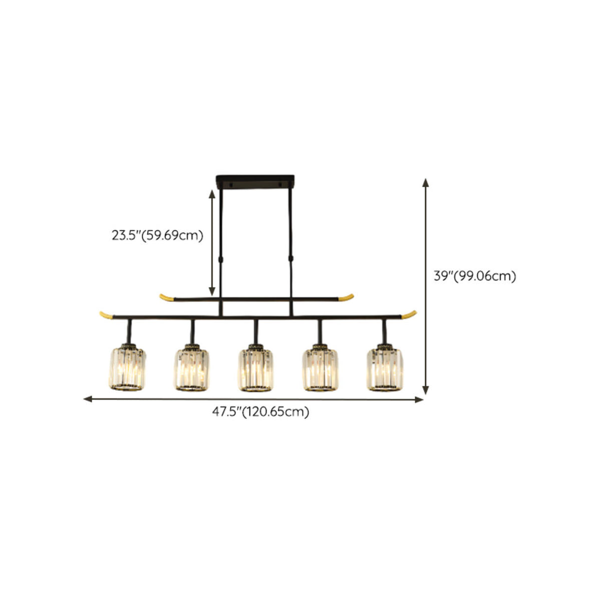 Adjustable Modern 6-Light Cylinder Island Pendant Light Image - 41