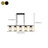 Adjustable Modern 6-Light Cylinder Island Pendant Light Image - 42