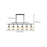 Adjustable Modern 6-Light Cylinder Island Pendant Light Image - 44