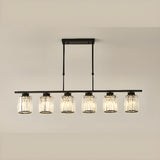 Adjustable Modern 6-Light Cylinder Island Pendant Light Image - 7