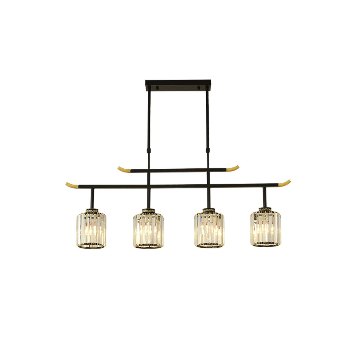 Adjustable Modern 6-Light Cylinder Island Pendant Light Image - 9