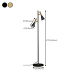 Adjustable Modern Black Cone 2-Light Floor Lamp #size