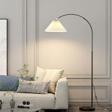 Adjustable Modern Black Dome Arched LED Floor Lamp Image - 3