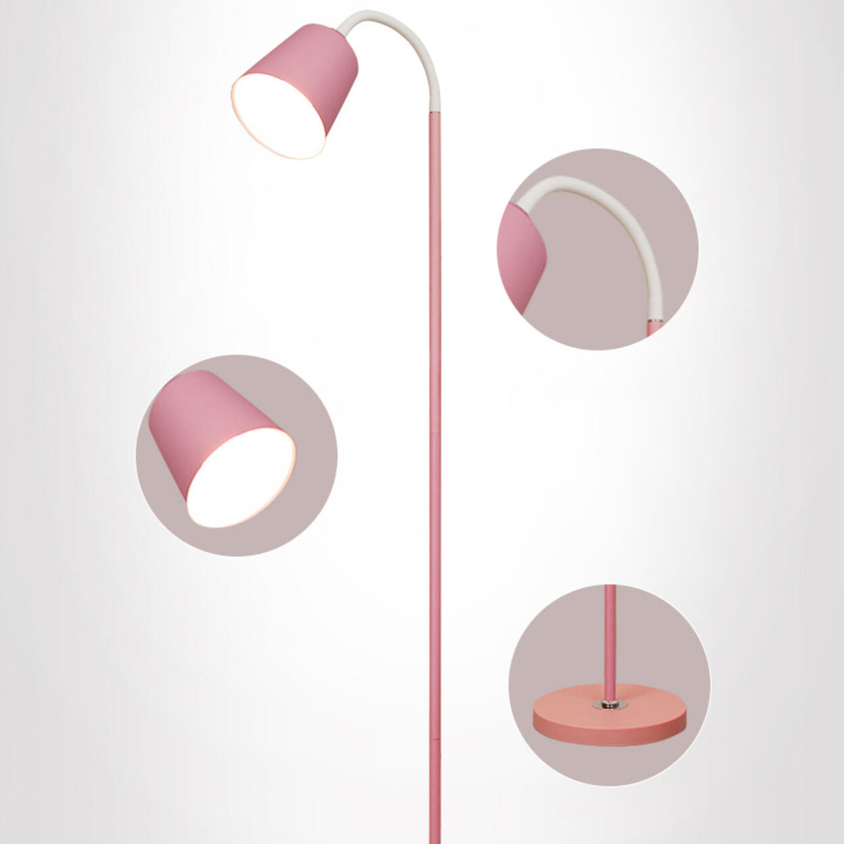 Adjustable Modern Colorful Barrel Metal Floor Lamp Image - 10