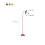 Adjustable Modern Colorful Barrel Metal Floor Lamp #size