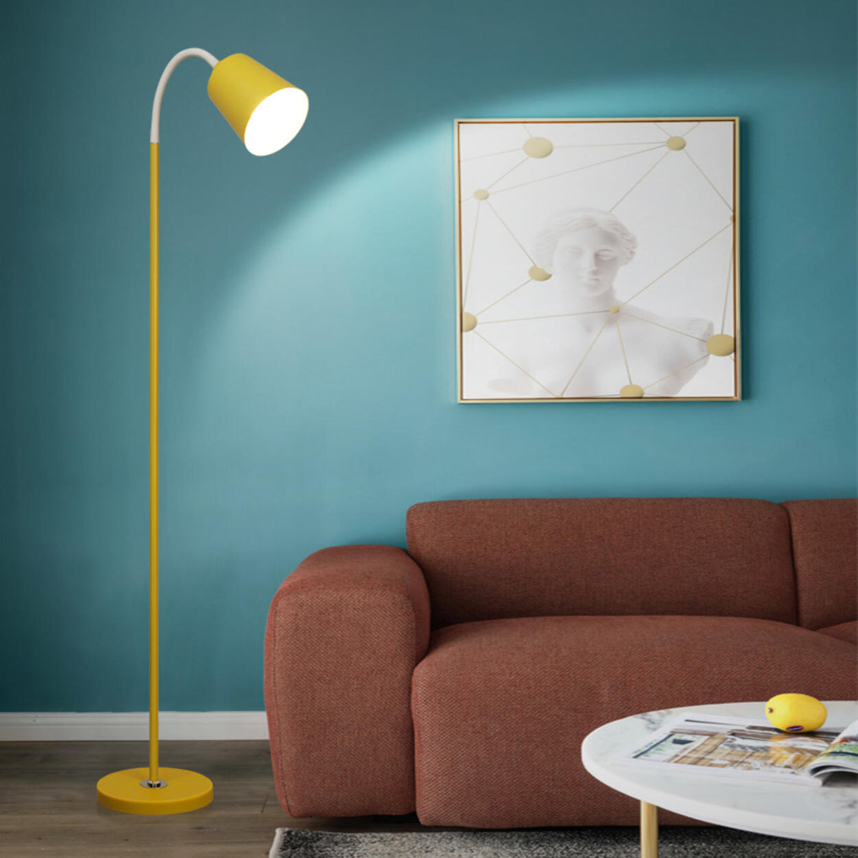 Adjustable Modern Colorful Barrel Metal Floor Lamp Image - 6