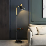 Adjustable Modern Cone Floor Lamp with Side Table Image - 2