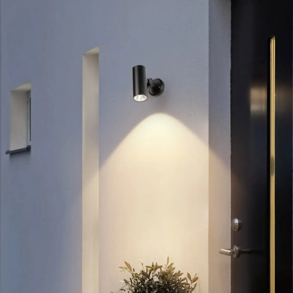 Adjustable Modern Cylinder Exterior LED Wall Sconce Image - 12