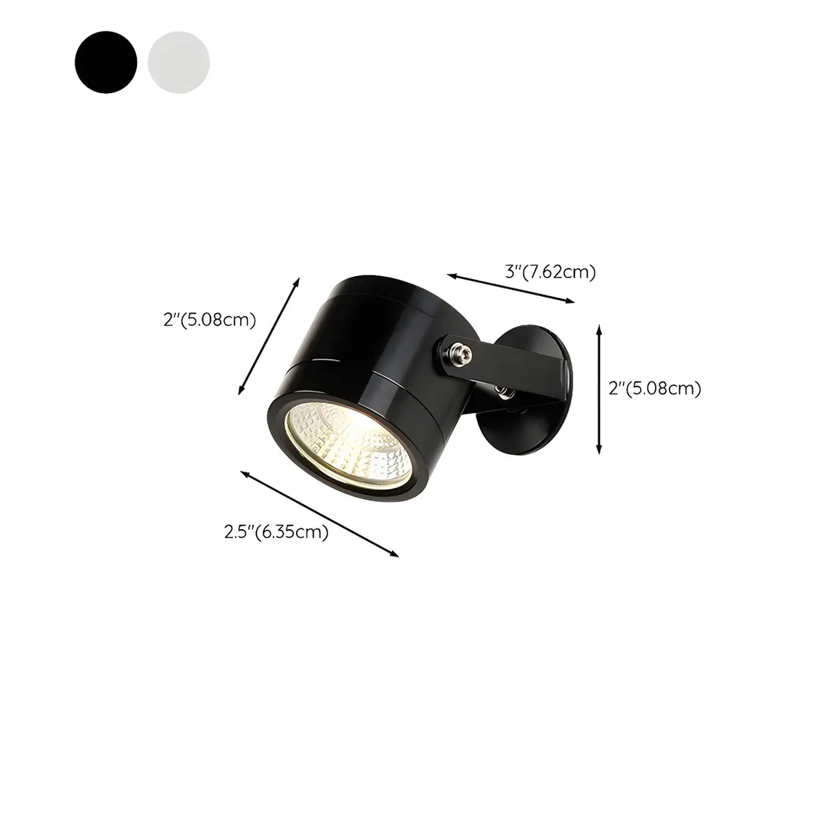 Adjustable Modern Cylinder Exterior LED Wall Sconce 