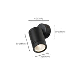 Adjustable Modern Cylinder Exterior LED Wall Sconce Image - 15