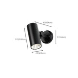 Adjustable Modern Cylinder Exterior LED Wall Sconce Image - 16