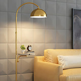 Adjustable Modern Dome Floor Lamp with Side Table Image - 15