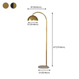 Adjustable Modern Dome Floor Lamp with Side Table Image - 17