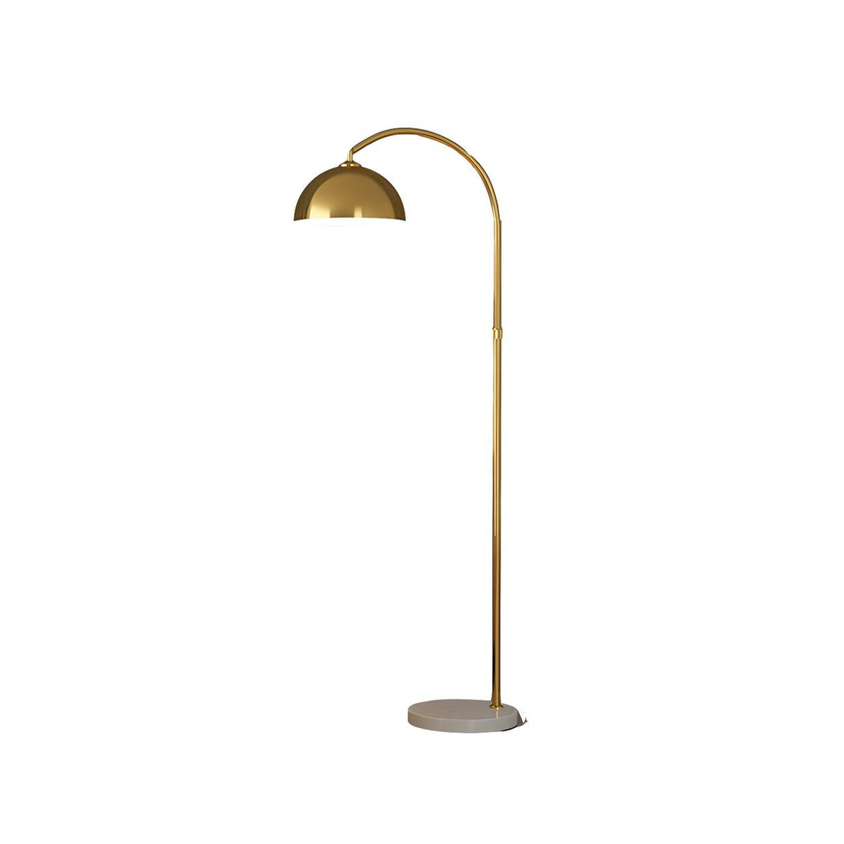 Adjustable Modern Dome Floor Lamp with Side Table Image - 2