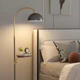 Adjustable Modern Dome Floor Lamp with Side Table Image - 5