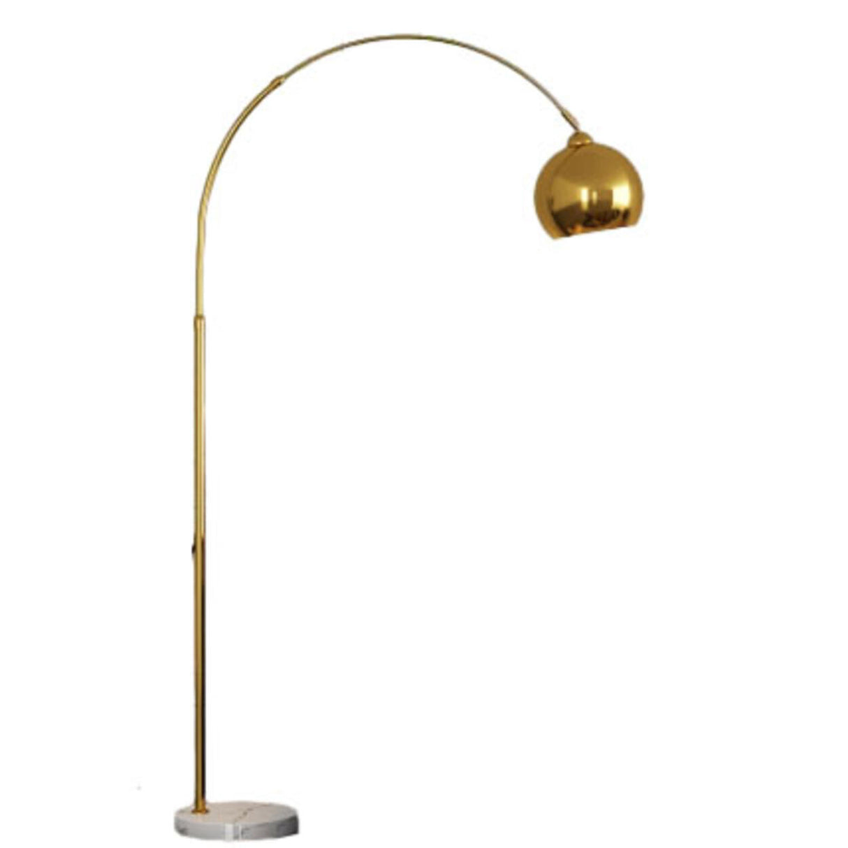 Adjustable Modern Dome Gold Arched Metal Floor Lamp Image - 5