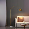 Adjustable Modern Dome Gold Arched Metal Floor Lamp Image - 8