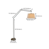 Adjustable Modern Drum Sliver Swing Arm Floor Lamp #size