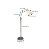 Adjustable Modern Drum Sliver Swing Arm Floor Lamp Image - 15