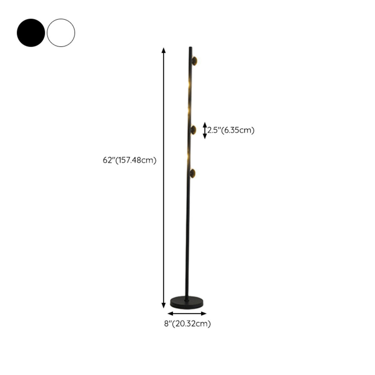 Adjustable Modern Multi-Light Cylinder Floor Lamp 