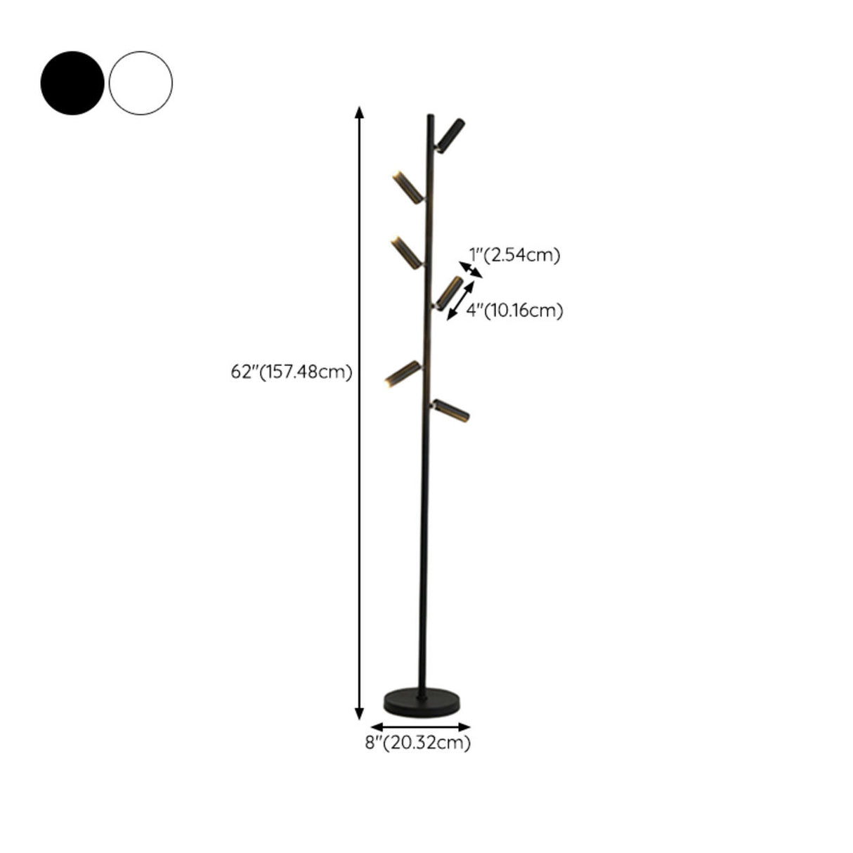 Adjustable Modern Multi-Light Cylinder Floor Lamp Image - 19