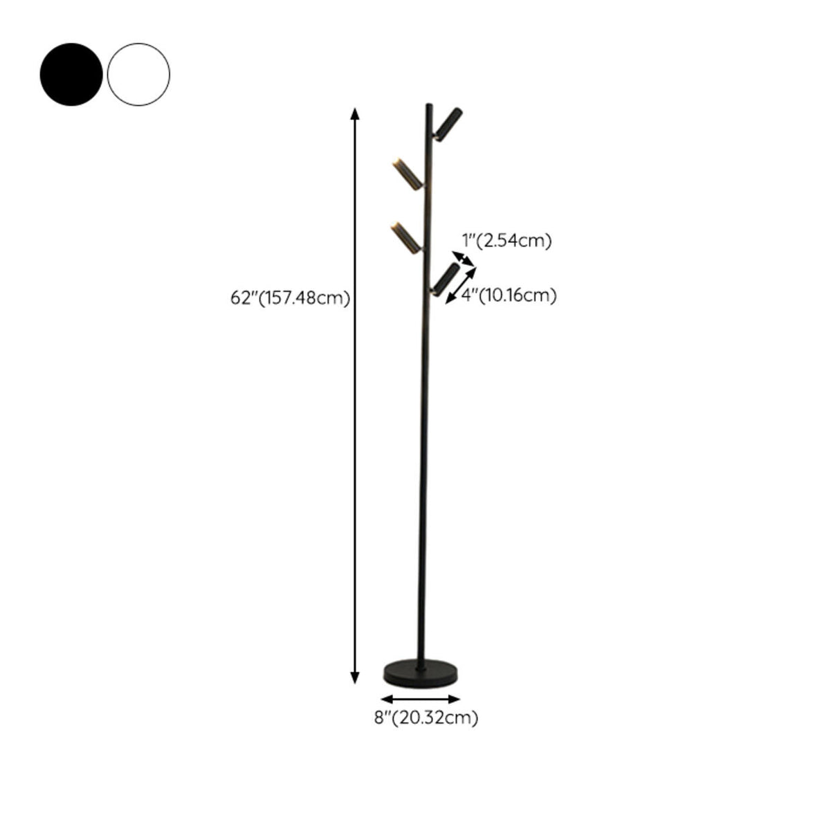 Adjustable Modern Multi-Light Cylinder Floor Lamp Image - 20