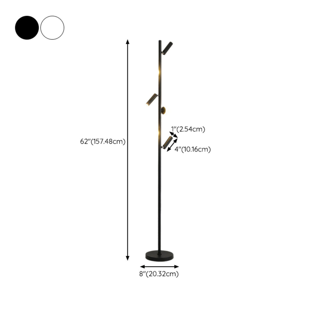 Adjustable Modern Multi-Light Cylinder Floor Lamp Image - 21