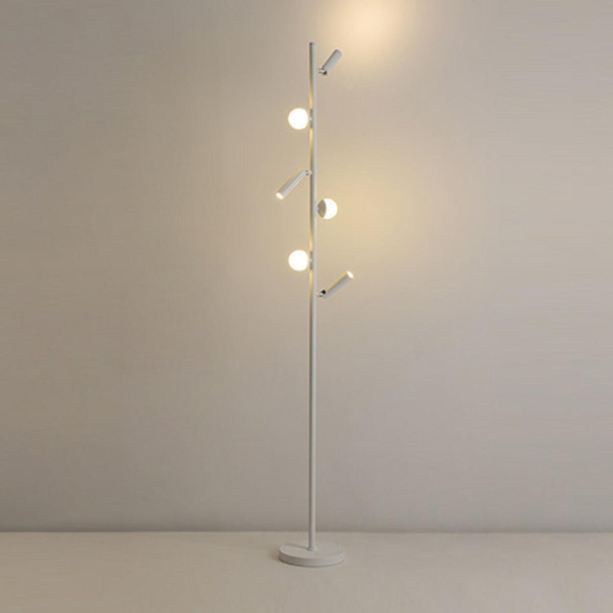 Adjustable Modern Multi-Light Cylinder Floor Lamp Image - 8