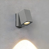 Adjustable Modern Rectangular Black Exterior Wall Sconce Image - 2